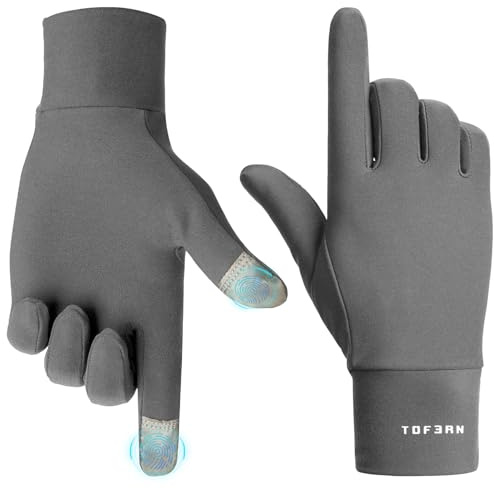 Tofern Gants Tactiles sous-Gants Hiver Automne - Ultra Doux Seconde Peau, Isolation Thermique Coupe-Vent Respirant pour Ski Moto Vélo Randonnée & Usage Intérieur Homme Femme