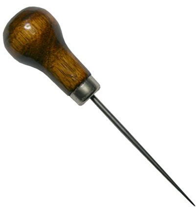 B2Q Lederahle Ledernadel Sattlerahle Nähahle Ahle mit Holzgriff 110mm (0240)