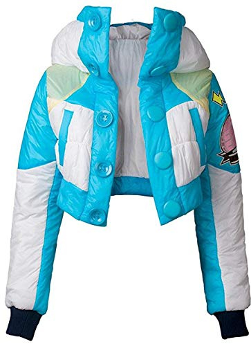 Poetic Walk Anime Cosplay Mens Green White Winter Costume Halloween Jacket (Womens-M, Jacket)