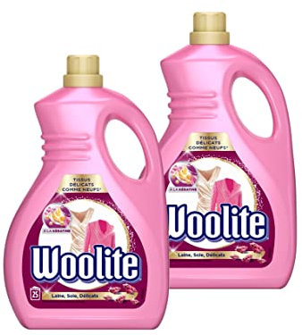 Woolite Flüssigwaschmittel, Wolle und Seide, 1,5 l, 2 Stück