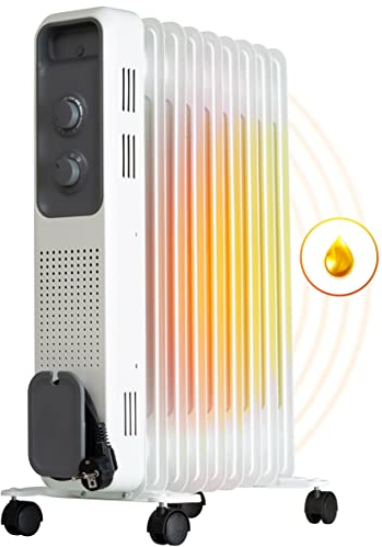 Radiatore ad olio elettrico 2000 W EQ20, radiatore elettrico portatile, radiatore ad olio, termostato