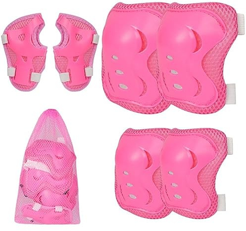 flintronic Kids Knee Pads Elbow Pads Wrist Guards set, 6 in 1 Protective Gear Set, Comfortable & Easy to Install Scooter, Skateboard, Bicycle, Inline Skating Protective, for Kids 3-12 Years