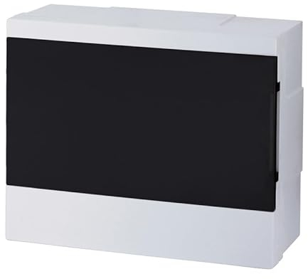 Lion Electric Verteilerkasten Aufputz 12 Module | 1 Reihig Kleinverteiler Weiss, Halogenfrei Aufputzverteiler IP40, Stromkasten Installation für Feuchtraum, Keller, Garage und alle Innenbereichen