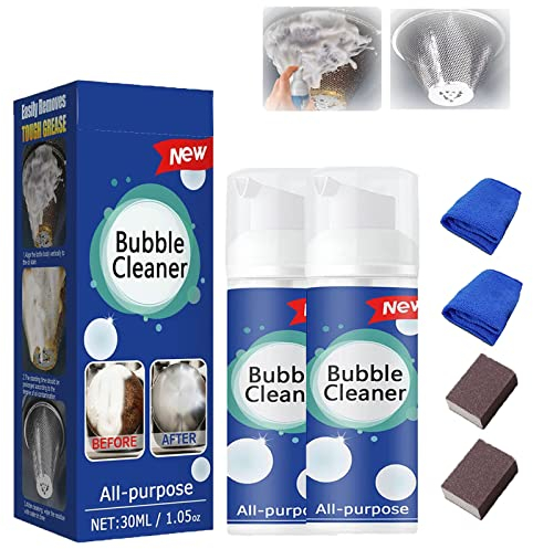 Lazzda Bubble Cleaner, Dumalt Foam Cleaner, All Purpose Rinse Free Cleaning Spray, All-Purpose Rinse-Free Cleaning Spray, Rich Foam All Purpose Cleaner, North Moon Bubble Cleaner Foam (30ML-2PC)