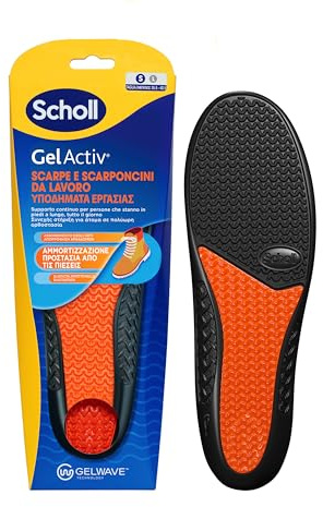 Dr. Scholl's Solette GelActiv Scarpe e Scarponcini da Lavoro, Solette con Tecnologia GelWave Ammortizzante, Supporto Continuo per Persone che Stanno in Piedi a Lungo, Taglia 35.5-40.5