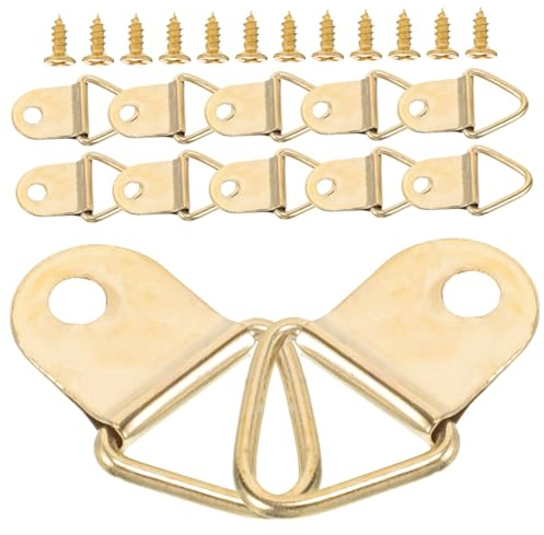 Mikikit 100 Sätze Dreieckiger Ringhaken Fotohaken Aus Metall Haken Zum Aufhängen Von Gemälden Haken Zum Aufhängen Von Bildern Bildaufhängesystem Bildaufhänger-set Zubehör Bilderrahmen