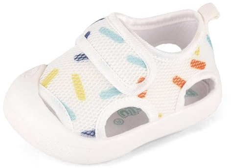 Cheerful Mario 0-3 Años Sandalias Primeros Pasos Bebe Niño Niña Verano Zapatos Primeros Pasos Blanco 21 EU