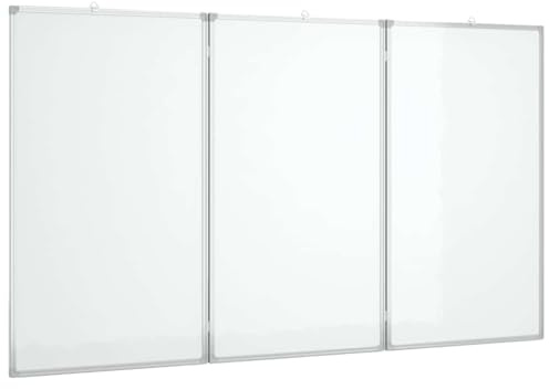 vidaXL Tableau blanc magnétique pliable 150x100x1,7 cm aluminium, tableau blanc pliable, tableau blanc pliable effaçable à sec, tableau blanc magnétique effaçable à sec