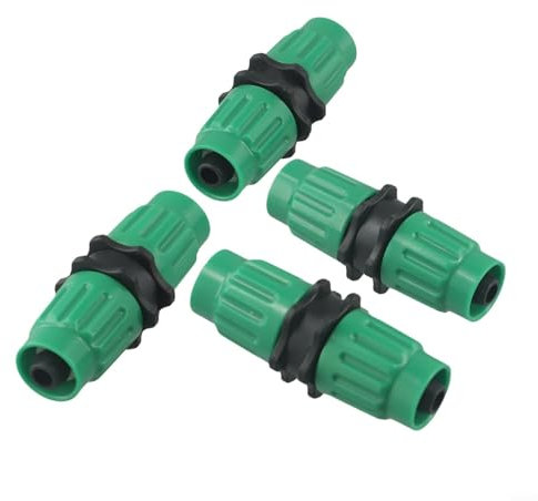 Yhenlovtt Kit de reparación de manguera de jardín expandible, conector multifunción para mangueras de 25 a 100 pies, color verde, juego de 4/10 piezas (4 piezas)