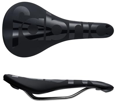 Fabric Scoop Race Team Shallow Saddle – Titanium Rails – Comfortable Bike Saddle - 142mm x 282mm