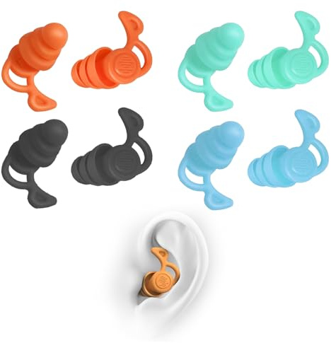 4 Paar Ohrstöpsel Schwimmen,Ohrenstöpsel Schwimmen,Schwimm Zubehör,Wasserdichte Wiederverwendbare Weich Silikon Ohrstöpsel Ohrschutz Zum Surfen,Schnorcheln Und Anderen Wassersportarten