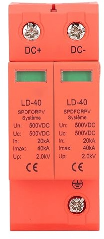 Haofy 2P 20‑40KA DC 500V överspänningsskyddsenhet Stabil och Säker för Distributionslåda Effektbrytare med PC-skal