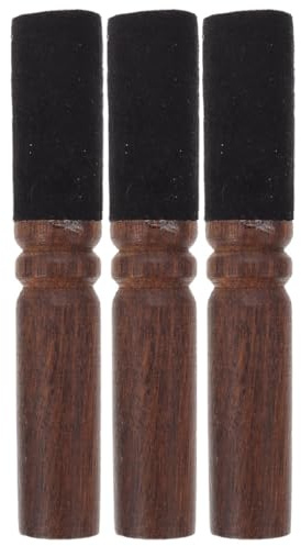 VINTORKY Mazo para Cuenco Tibetano Mango Ergonómico, 3 Piezas de Madera Natural para Cuencos de Meditación y Terapia Sonora