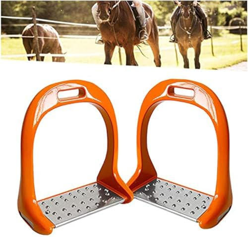 Stigbygel Ridutrustning, rostfritt stål legering halkfria ridpedaler för hästsadel, förtjockad design, bäst för ryttare och träning