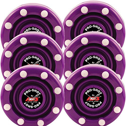 6 Pack of IDS Roller Hockey Puck Pro Shot (Purple)