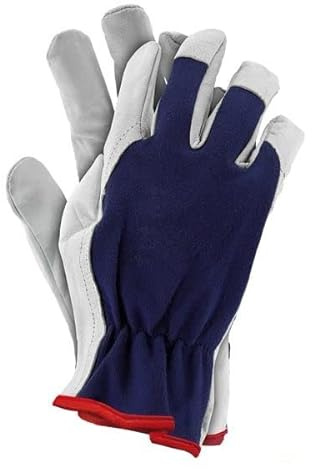 Ogrifox 12 Paar Schutzhandschuhe aus Ziegenleder Handschuhe ®Auto-schmuck (Technik 10/XL)