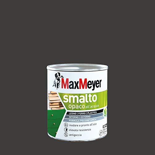 Maxmeyer Smalto All'Acqua Poliuretanico Opaco Marrone 0,125 L