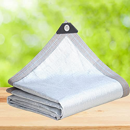 Skuggduk för växter, 99 % reflekterande, aluminiumfärgad, för bilar, hundar, HDPE, nätsolskydd i tyg, skuggnät, blockera solen för växthus, carport, husbilsmarkis, kennel (storlek: 2 × 3 m)