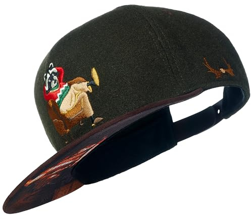 Cadency® Snapback Cozy Winter - Cappellino unisex, misura regolabile, colore: Verde oliva, verde scuro, Taglia unica