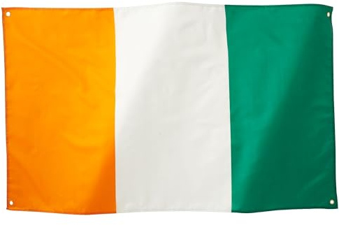 Drapeau Côte d'Ivoire Runesol, 91x152cm, 3ft x 5ft, 4 œillets, œillet en Laiton Dans Chaque Coin, Bannière Ivoirienne, Célébrations, Drapeaux de Qualité Supérieure, Imperméable, Intérieur, Extérieur
