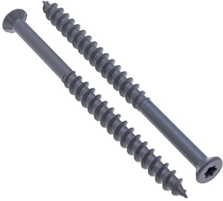 8 mm x 90 mm Tornillo para Hormigón Ligero con Cabeza Torx TX30 Avellanada, Rosca Gruesa Punta Afilada Tornillo de Fijación Directa, C4 Resistente a la Corrosión Anclaje Para uso Exterior (10 piezas)