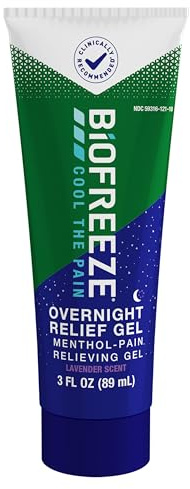 Biofreeze Overnight Gel Pain Relief, Knee & Lower Back Pain Relief, Arthritis Pain Reliever, Neck Pain Relief, Cooling Joint Pain Relief, Lavender Scented Menthol Gel 3 Fl Oz