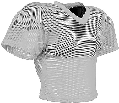 Shuffle Football Practice Jersey, Youth Medium, Silver