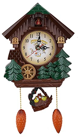 Cuckoo Clock Forest Clock Tree House Wall Clock Art Vintage Decoration for Home