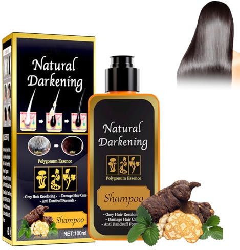 Shampooing pour Cheveux Noirs, Black Shampooing, Shampooing Assombrissant Les Cheveux, Hair Coloration Shampooing Nourrissant, Shampooing Teinture pour Hommes et Femmes shampoo