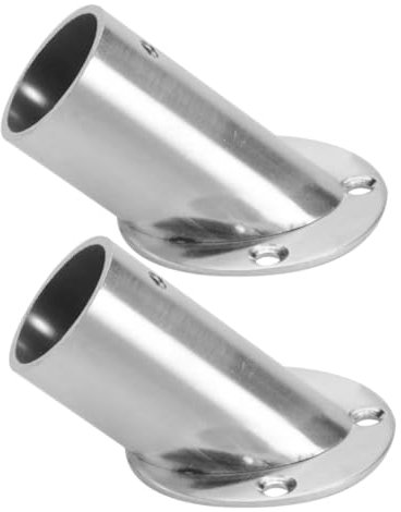 MAGICLULU Soporte para Barra De Armario 90° Biselada Acero Inoxidable 2 Piezas Adecuado para Duchas y Armarios Resistente y Fácil De Instalar