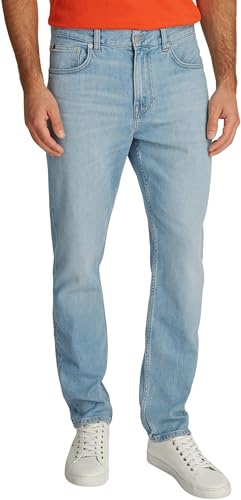 Tommy Hilfiger Straight Denton Jeans Washes Vaqueros, Denim (Heron Blue), 34W / 34L para Hombre