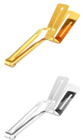 2PCS Grill Tongs Sugar Tongs Stainless Steel Food Tongs Metal Food Tongs Serving Food Tongs Stainless Steel Salad Tongs Pancake Food Tongs Stainless Steel Bread Clip Cooking Tongs