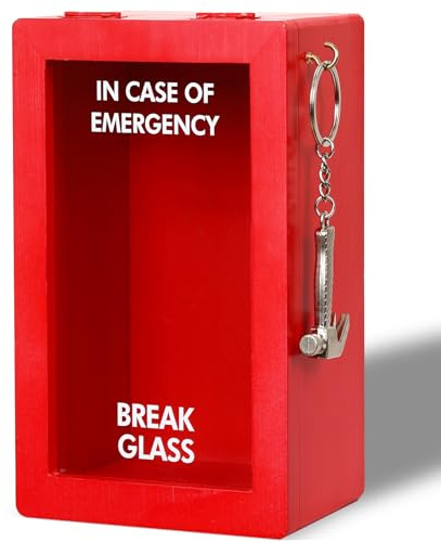 JULEASEL Divertente scatola di emergenza con martello (grande), regalo divertente per donne e uomini, idea regalo da riempire, decorazione da scrivania per lavoro, regalo unico per compleanno, festa