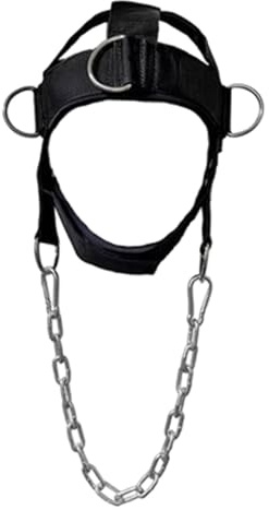 Folpus Ejercicio del arnés del Cuello de la Cabeza con Equipos de Cadena de Metal Fuerza de Ejercicio Correa Correa Ejecución para MMA