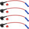 Poeland 4er Set Sicherung Adapter, Stromdieb, Mini Auto Sicherungsadapter mit 10 A Mini Blade-Sicherung für Auto, Elektronikgerät