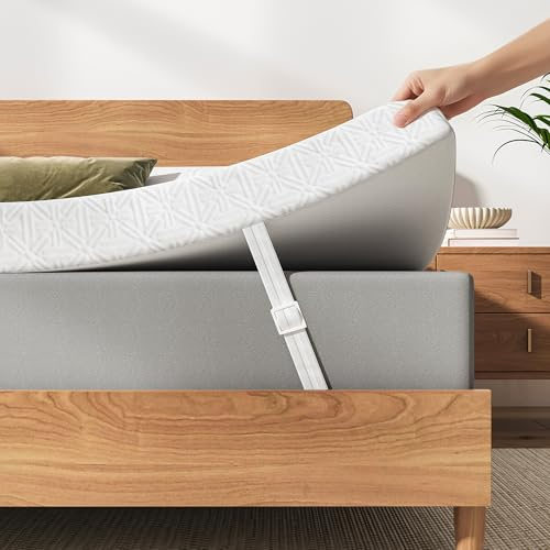 Bednew Memory Foam Mattress Topper, 10cm Thickness Mattress Topper Double Bed with Anti-Slip Breathable Washable Cover, Back Pain Relief, Double Size 135x190x10cm