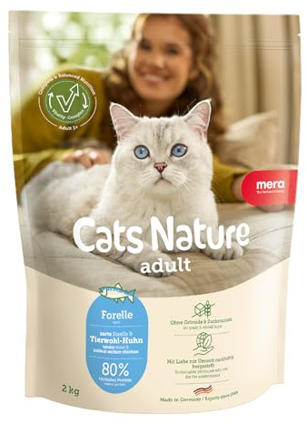 MERA Cats Nature Forelle 2kg Katzenfutter trocken ohne Zucker & Getreide