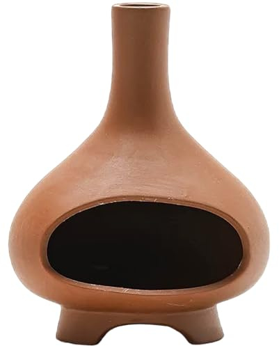 Porta Palo Santo, ciotola in ceramica resistente al calore, porta salvia da 4, 9 x 3, 2 pollici con camino, bruciatore di incenso decorativo per la sala di meditazione yoga del tempio di casa, ciotola