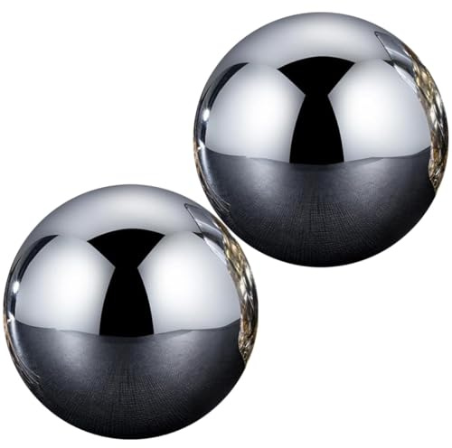 FOMIYES Piedras de Hielo de Acero Inoxidable 304, Juego de 2 Bolas Redondas de 38 Mm, Reutilizables para Whisky y Vino, Accesorio Práctico para Bebidas en Hogar y Bar