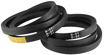 uxcell B51 V-Belts 51 Pitch Length, B-Section Rubber Drive Belt 2pcs