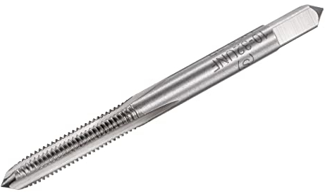 sourcing map Fresado Roscar Macho 10-32 UNF, M42 HSS (Alta Velocidad Acero) Sin Recubrimiento 3 Recto Flautas Máquina Tornillo Roscado Macho 2B Tolerancia Grado