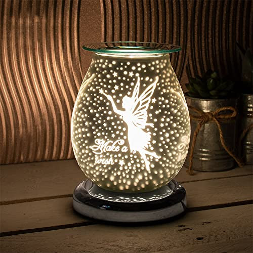 The Leonardo Collection Desire Aroma Lamp - Satin Finish - 'Make a Wish' Fairy Design