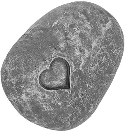 Fdit Piedra Conmemorativa para Mascotas, Piedra de Resina DIY para Gatos y Perros, Marcador de Tumbas con Letras, Guijarros para Interiores y Exteriores, Lápida para Mascotas (Amor Piedra Gris)
