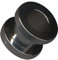 Flesh TUNNEL 4-25mm CHIRURGENSTAHL 316L EDELSTAHL Piercing Schmuck Ohr Plug Tube Stecker Schraub Gewinde Stahl Earplug (6mm, Schwarz)