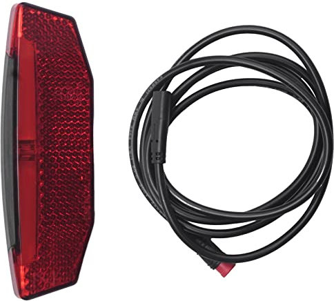 Grnlucja 6V-60V Electric Bike Rear Light/Tail Light LED Warning Rear Lamp for E-Scooter Ebike Taillights Waterproof Connector