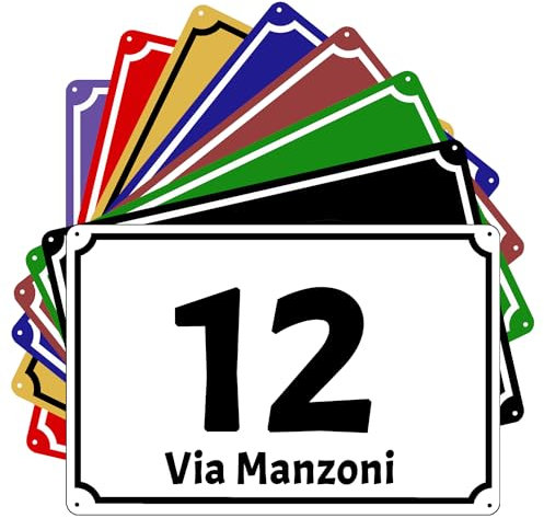 JoyJot Grande Numero Civico Esterno Moderno Alluminio 400x300 mm 300x200 mm