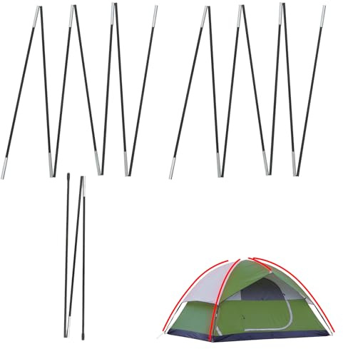 Tent Poles Replacement Compatible with Coleman 2 Person Sundome Camping Tent, Pre-Assembled Replacement Poles for Coleman, Easy to Install, Lightweight Fiberglass, 3 Pack