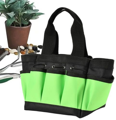 Bolsa para Herramientas de jardín, Resistente, Oxford 600D, Multiusos, Reutilizable, con Asas y Correas elásticas, Regalo de jardinería para Patio, Camping, Parque, Playa