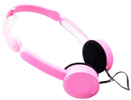 Cuffie sovrauricolari pieghevoli con isolamento acustico con cavo cuffie stereo con microfono per adulti e adolescenti 3,5 mm