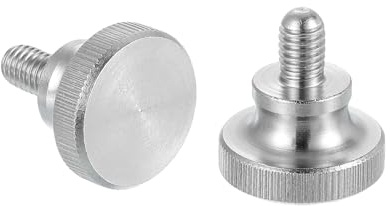 sourcing map Viti a testa zigrinata M6 x 8 mm, in acciaio inossidabile 304, viti a testa zigrinata metrica, bulloni a testa zigrinata con manopole per impugnatura a spalla, stringere a mano elementi